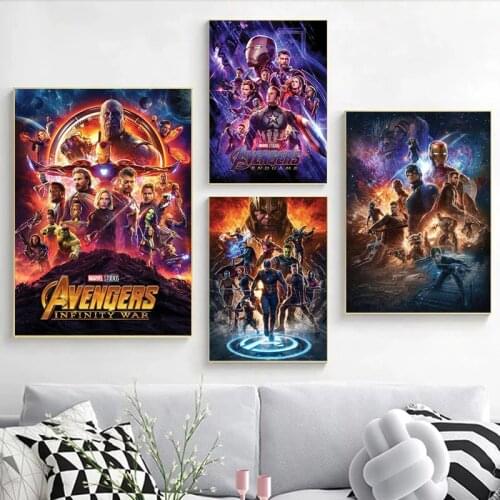 Marvel Superheroes Movie Poster Avengers HD Print Poster Canvas Picture Wall Art Painting Gift Modern Bedroom Living Room Decor