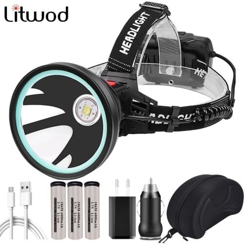 The Most Brightest Yellow & White Light Xhp90.2 Led Headlamp Headlight Head Flashlight Lamp Torch XHP50 3* 18650 Battery 5S-V64