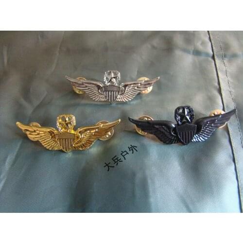 Three US ARMY COMMAND PILOT WINGS METAL BADGE PIN CLASSIC MILITARY military Store
