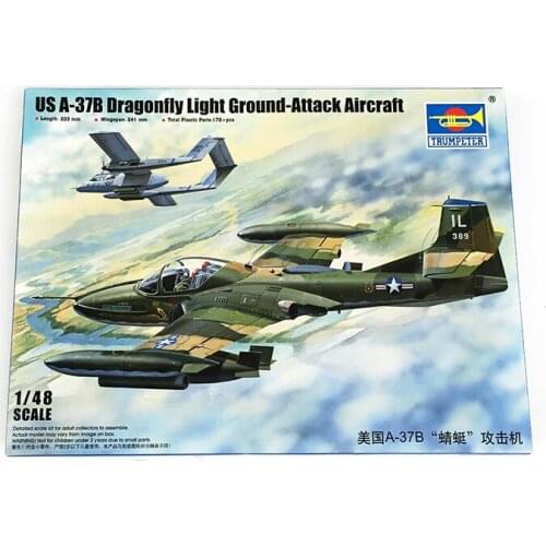 Trumpeter 02889 1/48 US A-37B Dragonfly Light Attack Jet Aircraft Airplane Model TH05360-SMT6