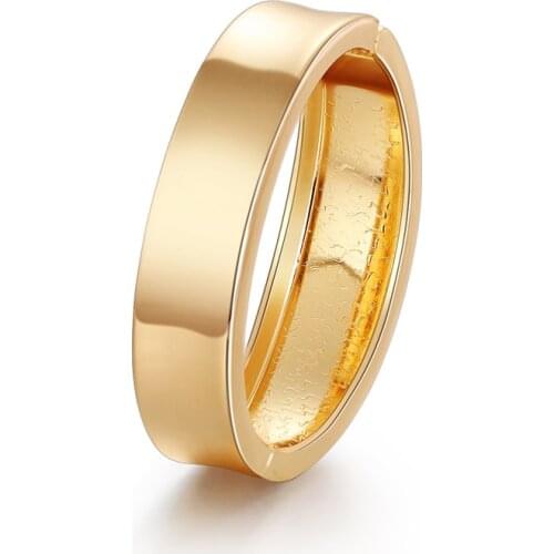 Women Bangles Jewelry Gift Gold Color Charm Simple Alloy Bracelet for Lady New Arrivals