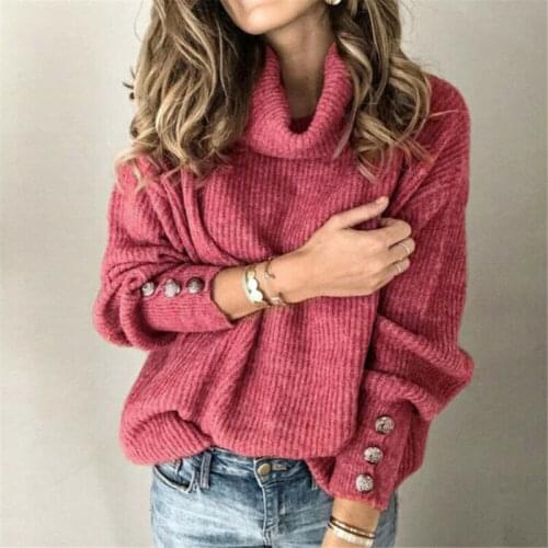 Women Knitted Sweater Turtleneck Pullovers Knitwear Solid Autumn Winter Fashion Long Sleeve Jumper Outwear Female Clothes