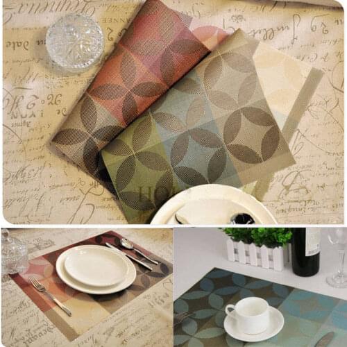 1Pc PVC Slip-Resistant Placemats Insulation Mats Coasters Kitchen/ Dining Table