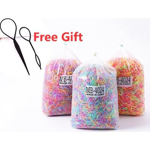 1000PCS Baby Hair Bands Haar Rubber Bands For Hair Accessories For Women Ties Headbands For Women Korean For Girls Gifts