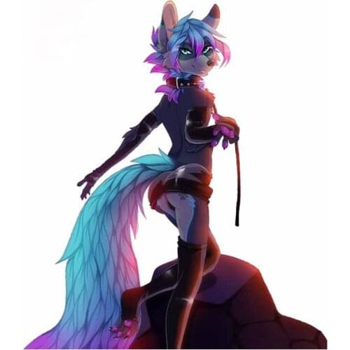 13 x 11cm for Fox Furry Car Stickers Refrigerator Air Conditioner Decal Bumper Waterproof Window