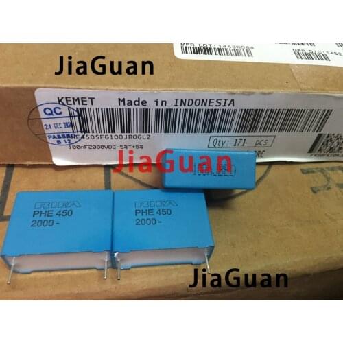 4PCS RIFA PHE450 0.1uF/2000V P28MM MKP 104/2000V audio blue film Capacitor 450 100nF 104 0.1UF 2KV
