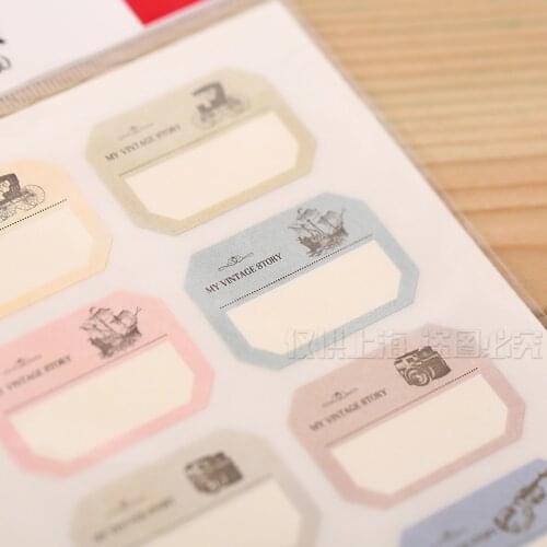 3 Pack 18Sheets Self Adhesive Name Stickers Paper Label Wedding Home School Book Pen Office Cup File Folder Easy To Write 6432