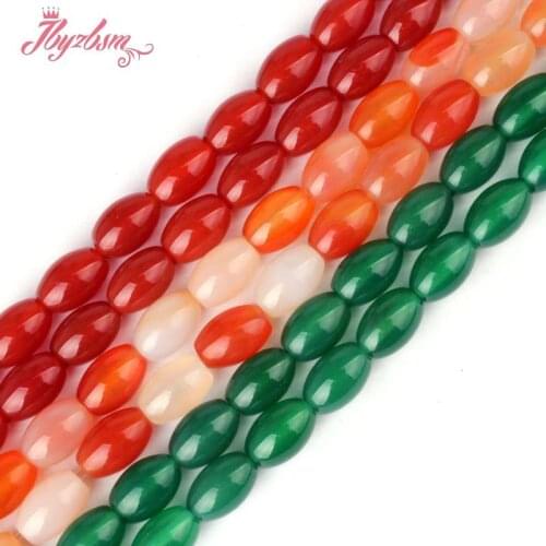 8x12mm Smooth Oval Agates Beads Natural Stone Beads For DIY Necklace Bracelet Earring Jewelry Making Loose 15" Free Shipping