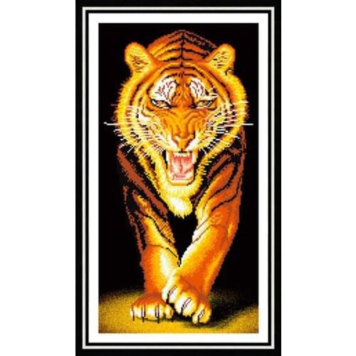 AB Diamond Painting Partial Tiger Round Mosaic Beadwork Bordado Diamante Wall Stickers 5d Diamond Embroidery New Style 40x70cm