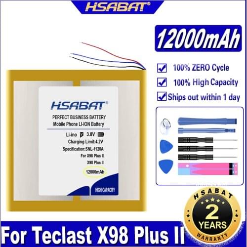 HSABAT X98 Plus II 12000mAh Battery for Teclast X98 Plus II 2 Tablet PC 3 Lines C2D7 2879127 Batteries