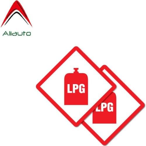 Aliauto 2 X Warning Creative Car Sticker LPG Danger Personality Reflective Waterproof Decal Motorcycles Accessories PVC,7cm*7cm