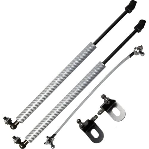 Car Styling Front Hood Bonnet Gas Struts for HONDA CITY Ballade 2008-2014 Lift Support Lift spring Damper Carbon Fiber Shock