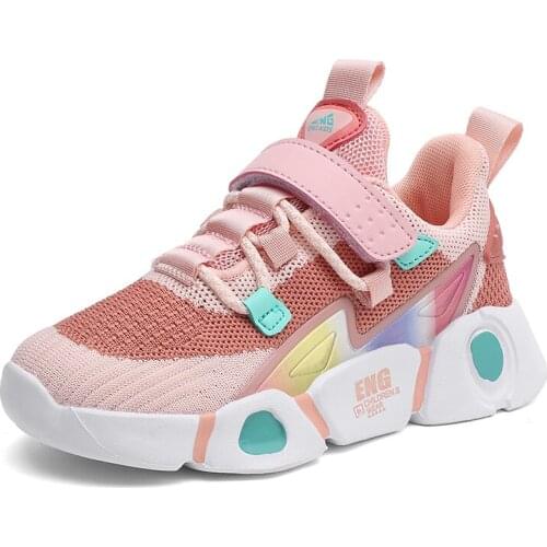 Brand Children Shoes Non-slip Kids Running Shoes Boys Fashion Breathable Sneakers 2021 Spring Autumn Girls Casual Sports Shoes