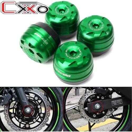 For KAWASAKI NINJA 400 ninja400 2018 2019 2020 Motorcycle Front Rear Wheel Left & right Fall Prevention Cap Crash Protector