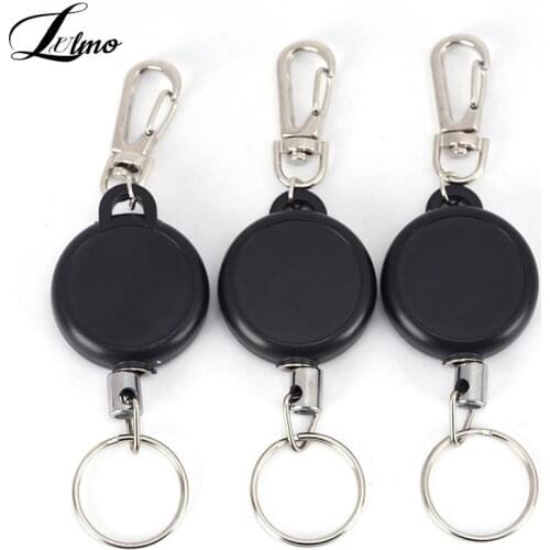 60cm Mulitifunctional Multicolor Badge Reel Retractable Keychain Recoil Yoyo Ski Pass ID Card Holder Keyring KeyChain Steel Cord