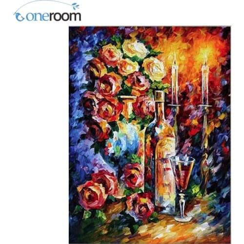 44*59CM Needlework,DIY 14CT Cross stitch,Sets For Embroidery kits, Red Wine Counted Cross-Stitching,Wall Home Decro