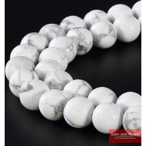 Natural Stone Dull Polish Matte White Howlite Turquoises Beads 4-12 mm Pick Size For Bracelet Necklace Making MTB02