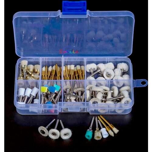New Dental Prophy Polishing Brush Cup Alumina Nylon Cotton Wool Felt Wheel 80pcs/box