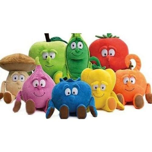 Goodness Gang Plush Vegetables Fruits Toys Apple Banana Strawberry Blueberry Cauliflower Pea Pear Onion Carrot Lemon Pendants