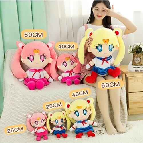 25-40Cm Kawaii Sailor Moon Plush Toys Tsukino Usagi Cute Girly Heart Stuffed Anime Dolls Gifts Home Bedroom Decoration