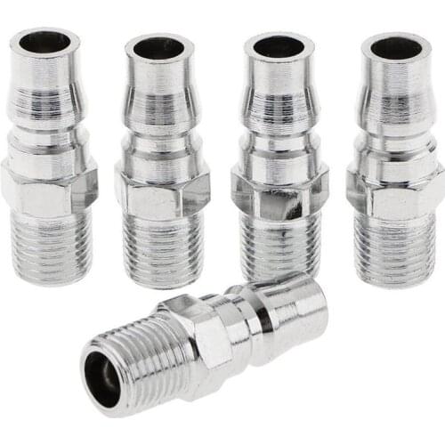 PM20-RC 1/4 Male Thread Quick Release Coupler Connector Air Line Hose Coupling Compressor Pack of 5