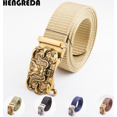 Automatic Buckle Male Belt Nylon Canvas Army Military Tactical 2021 Black Female Waist Belts for Women Men Ladies Jeans Designer