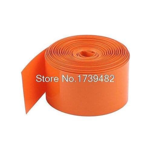 29.5mm PVC Heat Shrink Tubing Wrap Orange 10m 33ft for 18650 18500 Battery