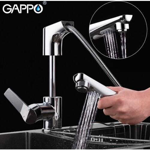 GAPPO pull out kitchen faucet Brass water mixer kitchen tap kitchen mixer tap water tap brass Chrome torneira cozinha