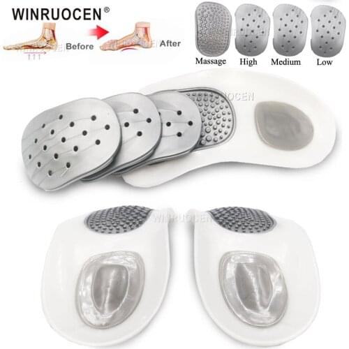 WINRUOCEN Orthopedic Insole Flatfoot Arch Insole For Man Womens Comfortable Support insoles X/O Leg Correction Shoes Pad