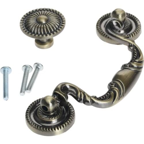 1pc Single Hole /96mm Modern Drawer Knob Antique Cupboard Cabinet Door Furniture Pull Handle Alloy Kitchen Handles And Knobs