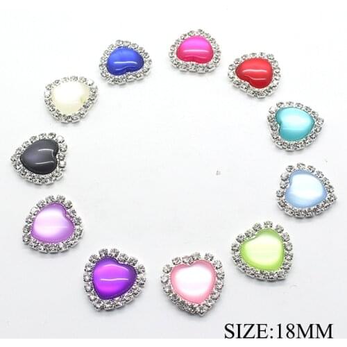 10pcs/lot 18MM Snap Button Jewelry Flat Back Embellishments Rhinestone Sewing Button for Craft Diy Accessories Wedding Decor