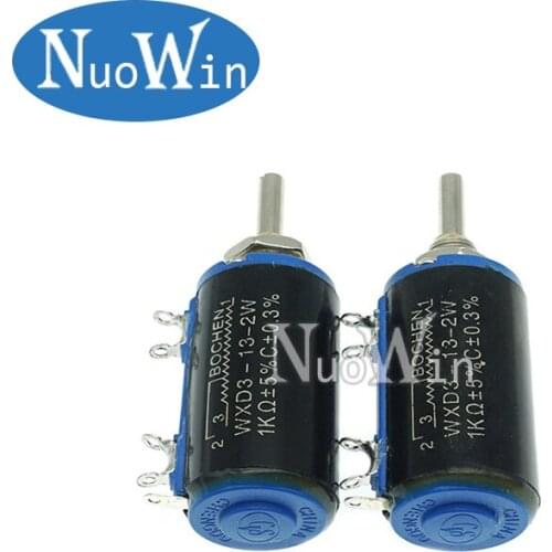 20pcs WXD3-13-2W 100 200 220 470 680 1K 2.2K 3.3K 4.7K 5.6K 6.8K 10K 22K 33K 47K 100K Ohm WXD3-13 2W Wirewound Potentiometer