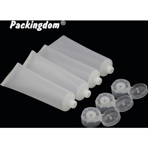 20pcs Plastic Packaging Soft Tubes Empty Flip Cap Glossy Matte Clear Squeeze Containers Hand Cream PVC Tube for Cosmetics 100ml