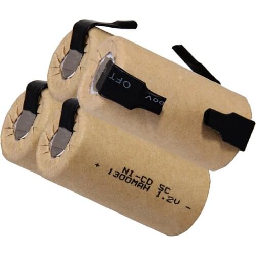 4 pcs SC battery SUB C battery nicd rechargeable battery 1300mah battery 1.2v for dewalt for hitachi for bosch for metabo