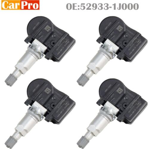4 pieces Tire Pressure Sensors TPMS 52933-1J000 52933-2L600 for Hyundai I10 I20 IX20 for Kia Sorento Soul Venga