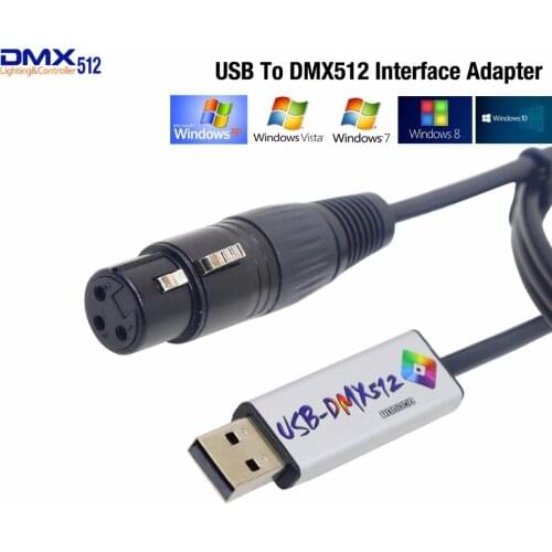 Disco Light Computer Dimmer USB To DMX512 Controller LED Stage Light USB DMX Controller USB to DMX Interface Adapter