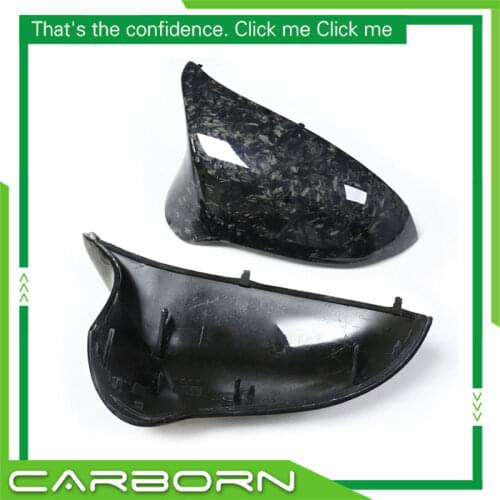 For-BMW M Series F80 F82 F83 2014 Up Replacement (Dry) Carbon Fiber Silk Weave Body Side Rear View Mirror Cover-Right Hand Drive