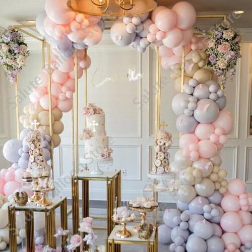 190pcs Doubled Purple Balloon Garland Wedding Decoration Baby Shower Anniversary Party Decor Doubled Cream Maca Pink Globos