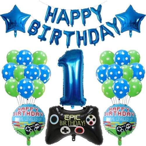 39pcs/set Video Game Controller Aluminum Foil Balloon Child Birthday Party Field Decoration Internet Celebrity Balloon Kid Toy