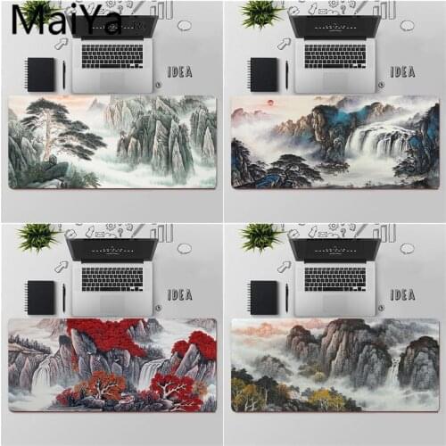 Maiya Top Quality Chinese mountain Painting laptop Gaming mouse pad Free Shipping Large Mouse Pad Keyboards Mat