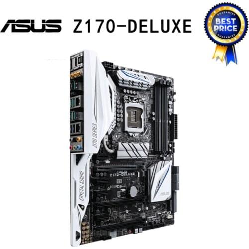 LGA 1151 Asus Z170-DELUXE Motherbaord DDR4 64GB i7 i5 i3 PCI-E 3.0 M.2 Desktop Z170 HDMI-compatible 1151 Overlocking ATX