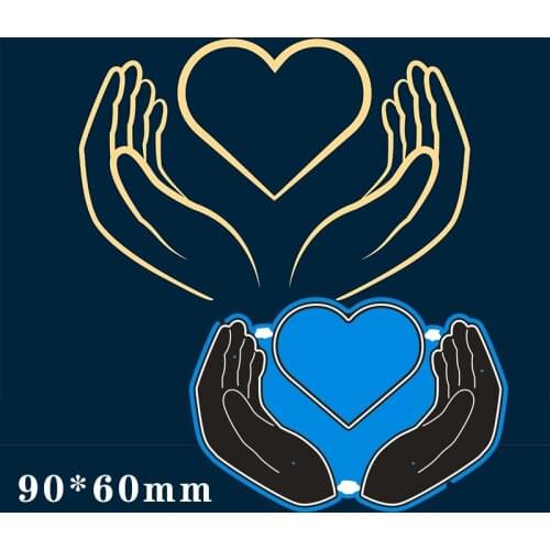 90*60mm LOVING HEART Metal Cutting Dies and Stamps Stencil for DIY Scrapbooking Photo Album Embossing Paper Card
