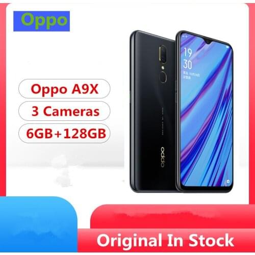 DHL Fast Delivery Oppo A9X Cell Phone Helio P70 Octa Core Android 9.0 6.53" IPS 2340X1080 6GB RAM 128GB ROM 48.0MP Fingerprint