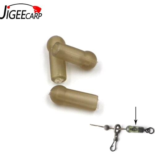 JIGEECARP 20PCS Reusable Carp Fishing Rig Tackle Rubber Soft Buffer Bead Carp Rigs Knot Protector Angling Accessories 15mm