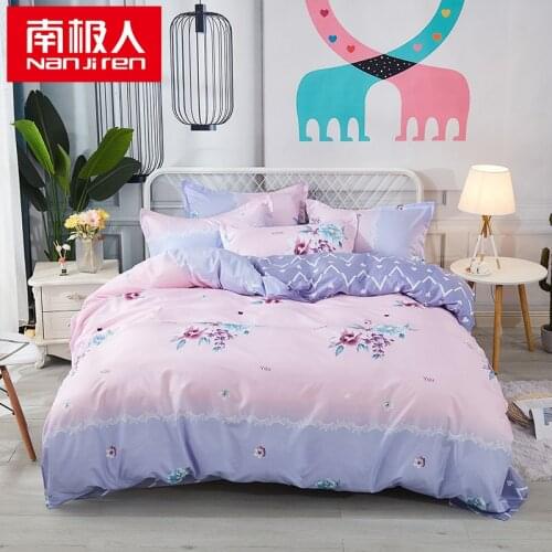 NANJIREN Home Textile Products Duvetcover&2pcs Piilowcase&1 Sheet Colorful Beathable Comfortable Cotton Bedding Set