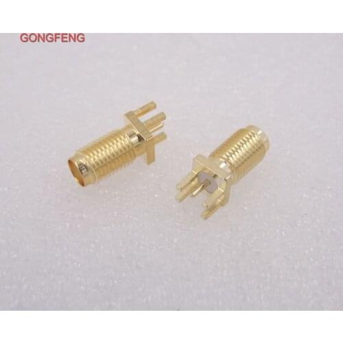 Wholesale 100PCS New Lengthen SMA Connector 1.6 radio frequency seat SMA-KE outside screw hole coaxial Connector Ship to Russia