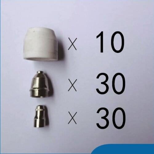 P80 Pacnasonic Air Plasma Cutting Cutter Torch Consumables Plasma TIPS Nozzles 1.5mm 100Amp & Plasma Electrodes, 70 PCs