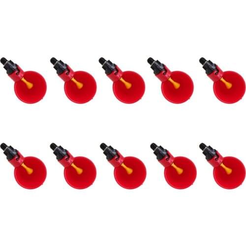 50/100PCS Poultry Drinkers Quail Pigeon Hanging Water Cups Chicken Nipple Drinking Bowls Feeder Bird Coop Drinker for Backyard