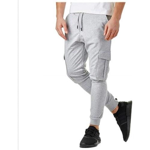 Casual Jogger Pants Men Running Sweatpants Gym Fitness Workout Track pants Sports Cotton Multi-pocket Mens Trousers Sportswear