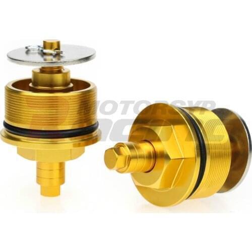 Preload Front Fork Caps Silver Black Gold Red Blue Pair For Suzuki SV650 2003 2004 2005 2006 2007 41mm Adjustable Fork Bolts